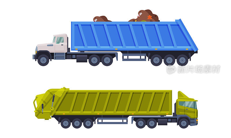 固体废物向回收中心输送的垃圾车