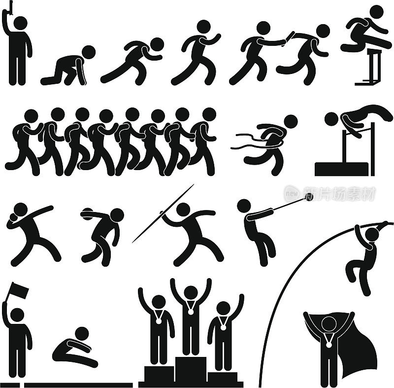 运动场和田径比赛事件象形图