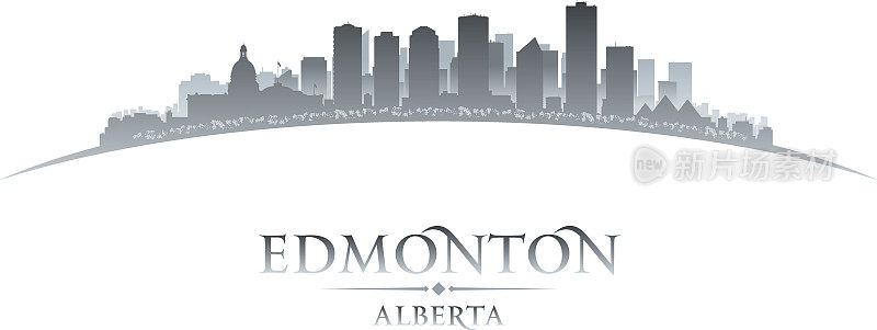 埃德蒙顿阿尔伯塔加拿大城市轮廓线