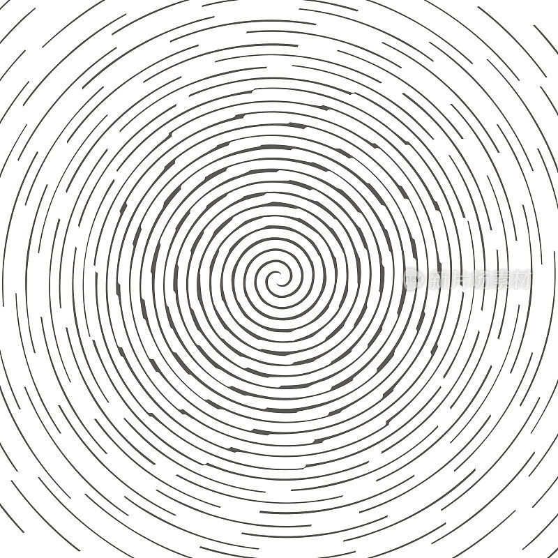 抽象的螺旋设计模式。圆形，旋转背景，矢量插图