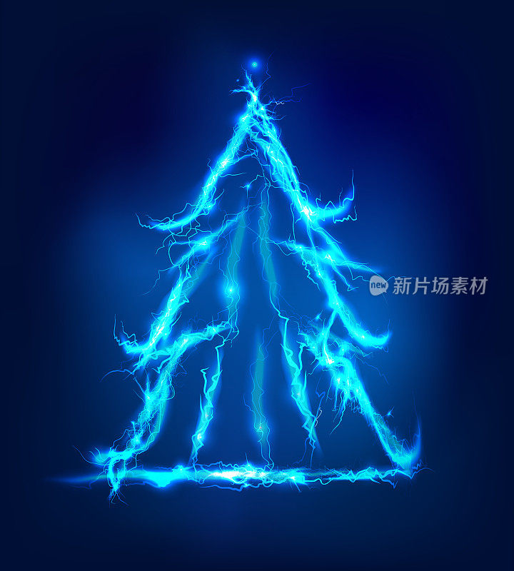 圣诞树，灯光效果背景。