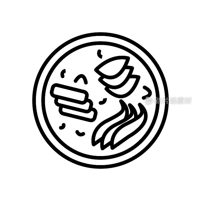 海南鸡图标矢量孤立在白色背景上，海南鸡标志