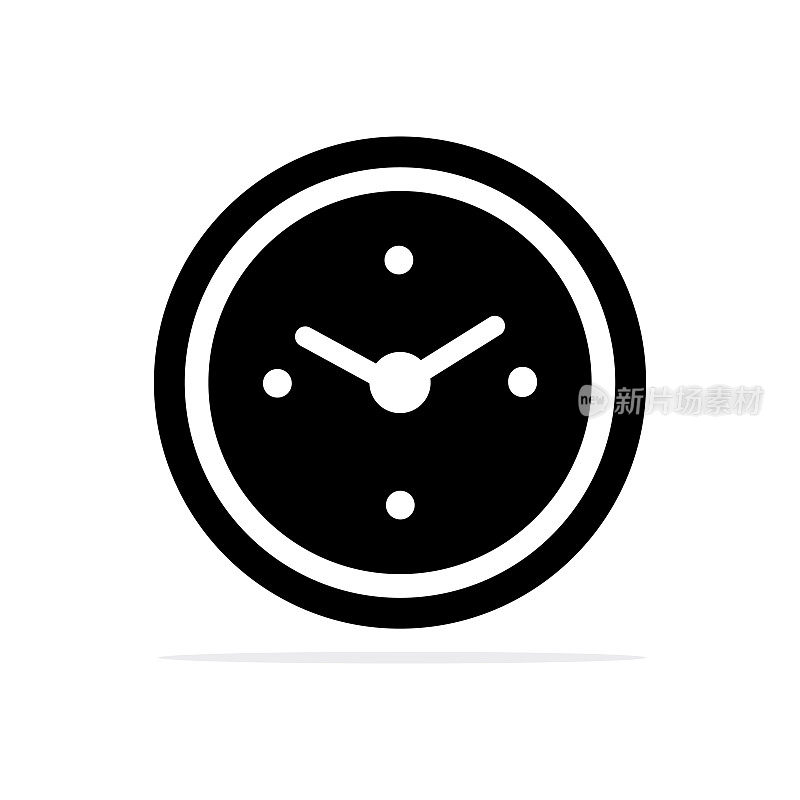 时钟图标。矢量概念插图设计。