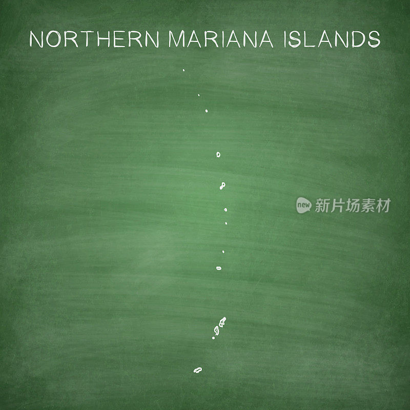 北马里亚纳群岛地图画在黑板上-黑板