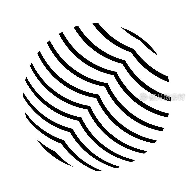 波浪条纹条纹圆圈