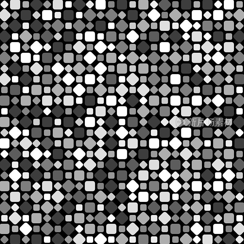 现代四舍五入的方格图案在矩阵中,每一秒都更小