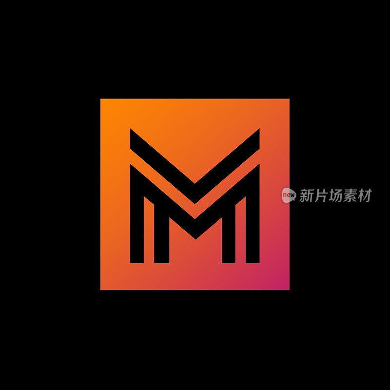 字母M标志