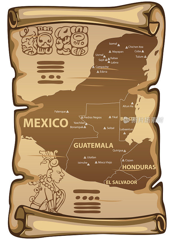 玛雅城市地图