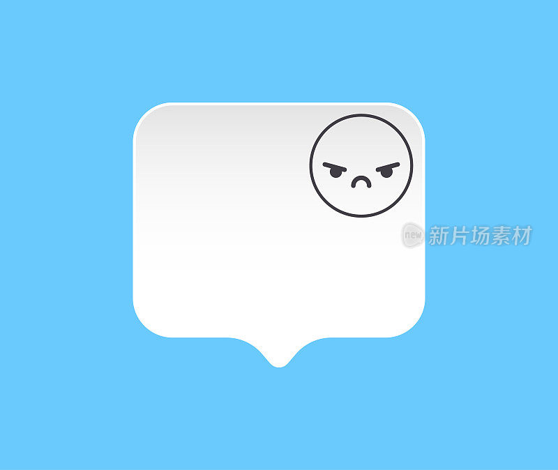 可爱的表情符号在讲话或思想泡沫