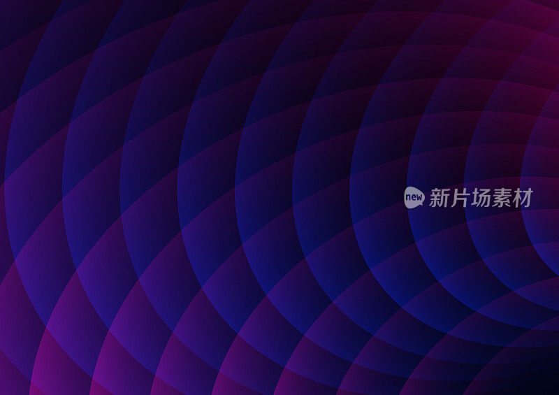 蓝色和紫色抽象WiFi波背景矢量插图