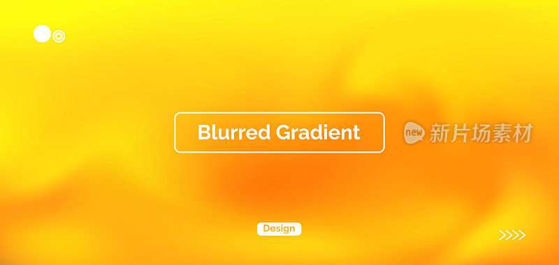 现代橙色,粉红色,红色和黄色梯度几何形状圆形设计在抽象模糊网格背景