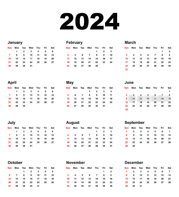 2024年日历