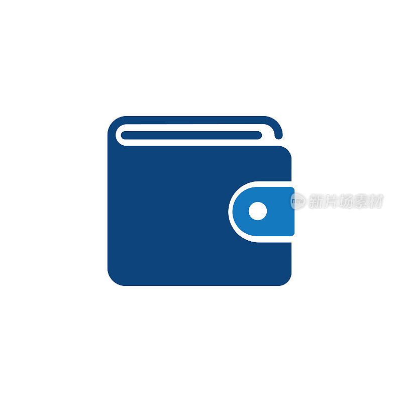 钱包。固体图标，可以应用在任何地方，简单，像素完美和现代风格。