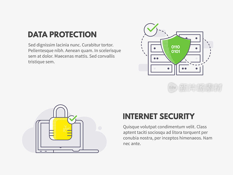 互联网安全和数据保护。网络安全的概念。