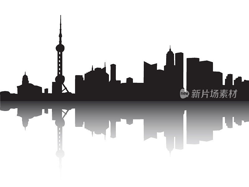 上海剪影天际线