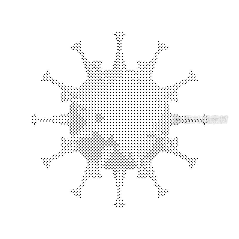 病毒半色调网点图(COVID-19)冠状病毒
