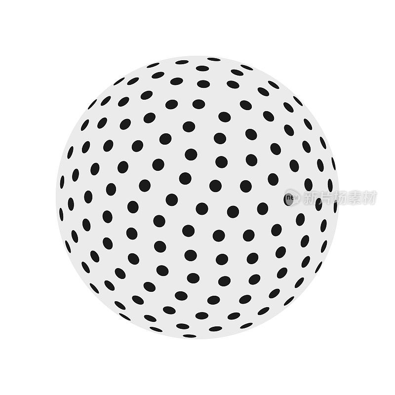 3d球体覆盖圆形，具有透视图