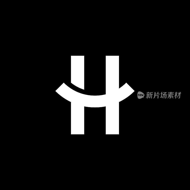 字母H实心标志