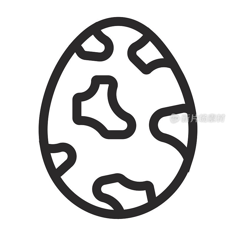 鹌鹑蛋线艺术矢量图标的应用程序和网站