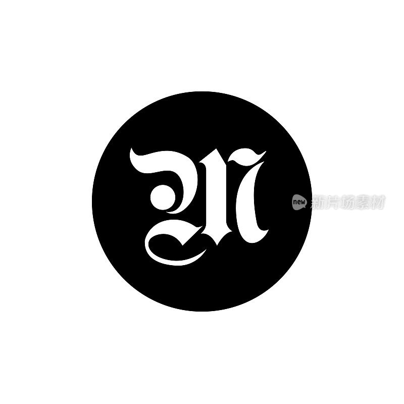 字母M标志