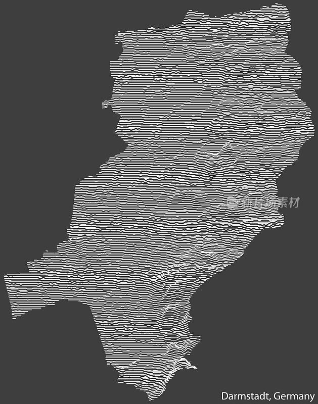 德国达姆施塔特的地形图