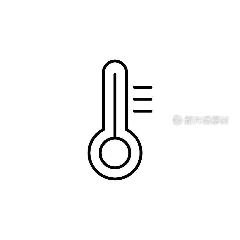 温度平面矢量图标。。天气，网站冷热气候，手机应用程序设计。每股收益10