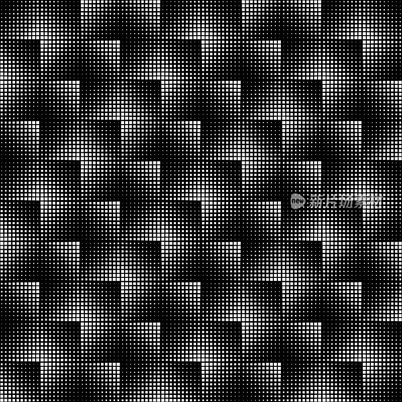 暗色图案的大小渐变方块在方块中
