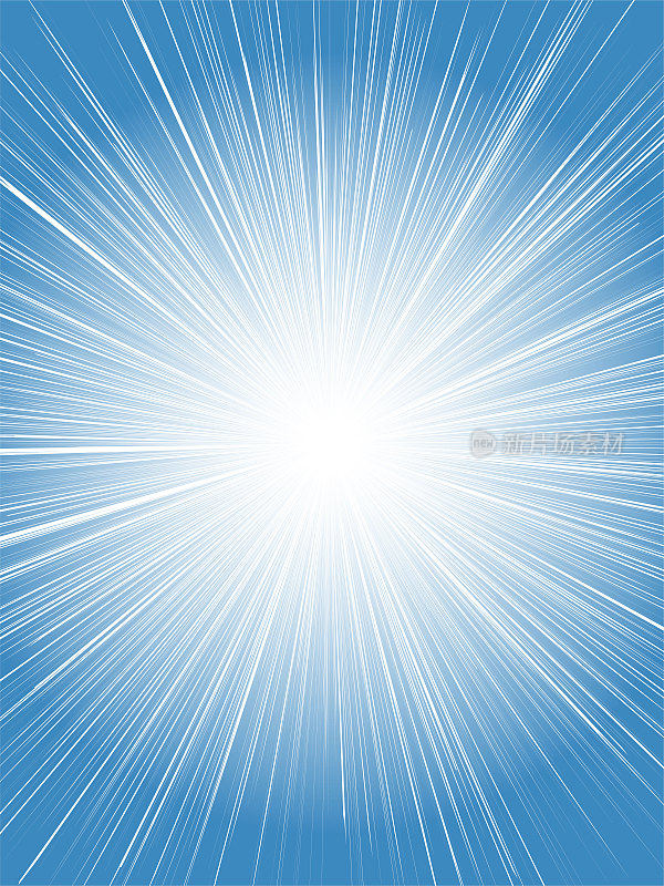浓缩的线条背景图像与生动的色彩太阳光线火花蓝色垂直