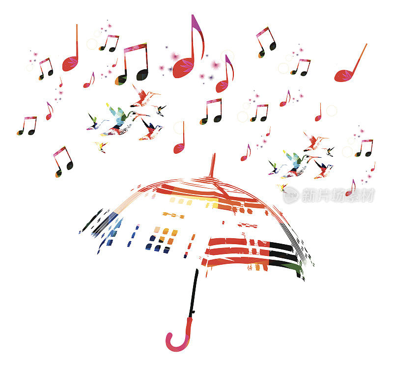 带伞的音乐背景