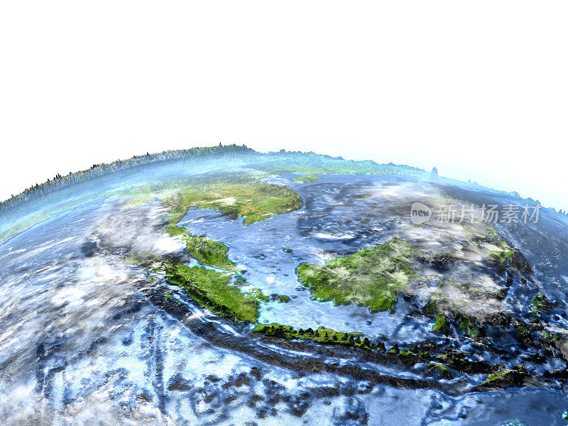 地球上的巴布亚岛-可见的海底