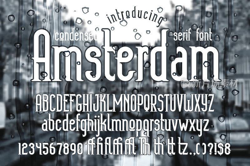 阿姆斯特丹-现代显示压缩衬线字体