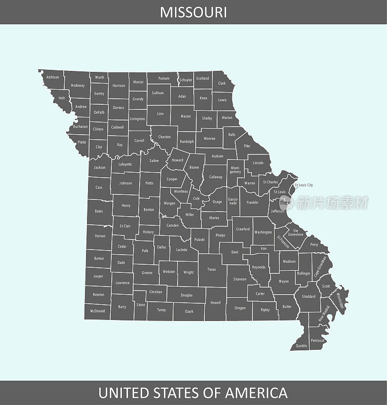 密苏里县地图