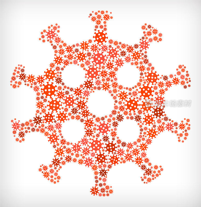 流感冠状病毒图标模式