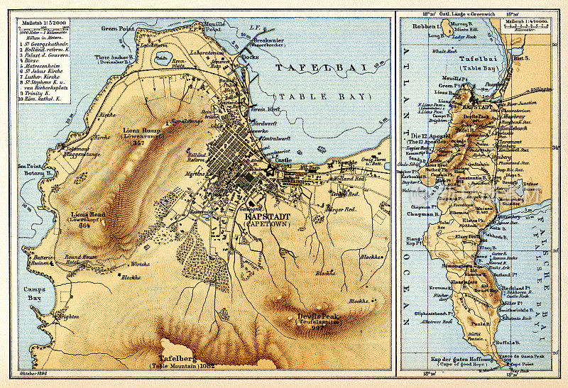 埃及首都开罗地图，1898年