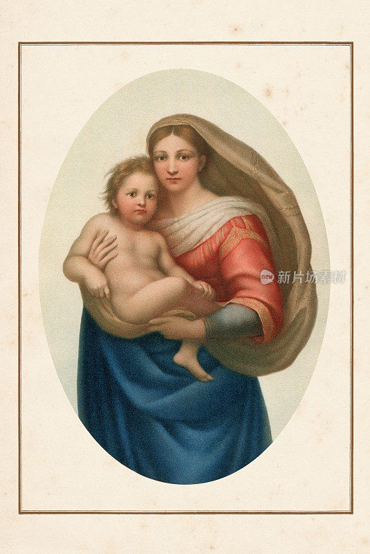 16世纪拉斐尔的西斯廷圣母像