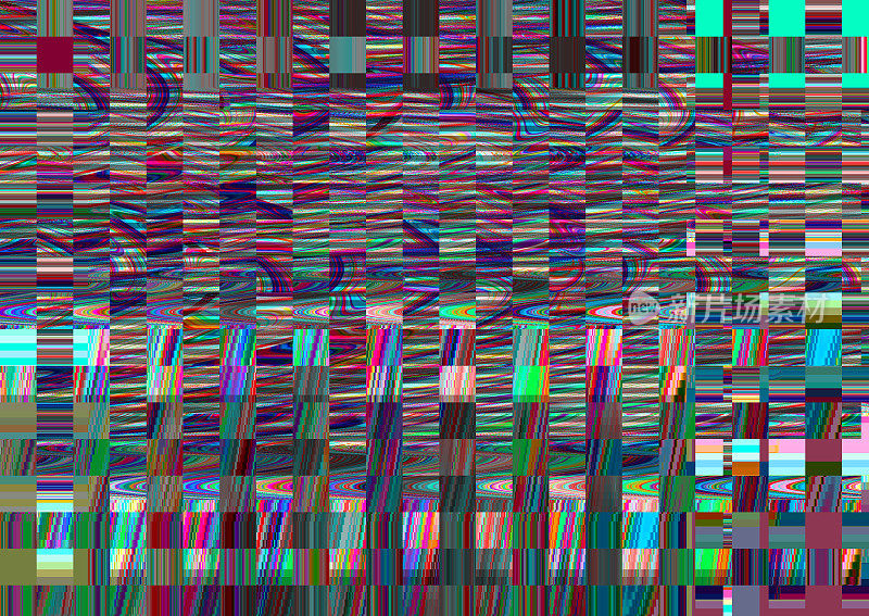 故障迷幻背景旧电视屏幕错误数字像素噪声抽象设计照片故障电视信号故障技术问题垃圾墙纸彩色噪声