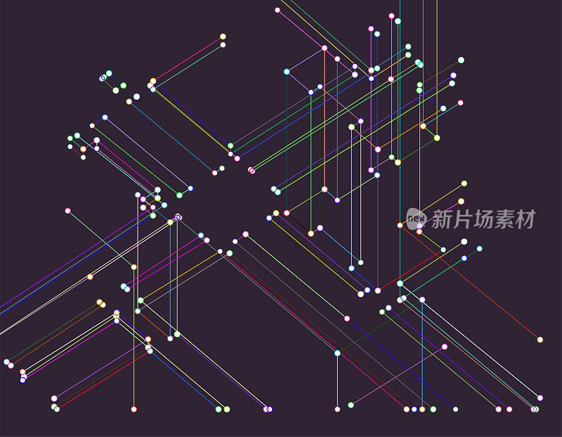 抽象色彩线条技术的极简几何图案背景