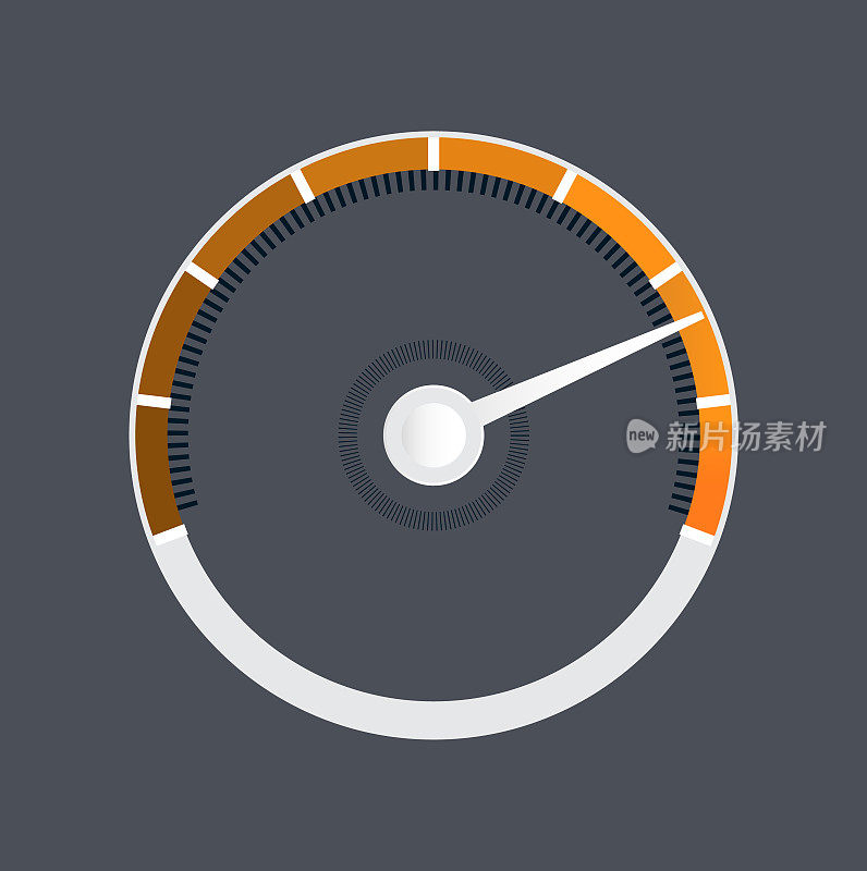 速度计仪表刻度盘矢量图标隔离