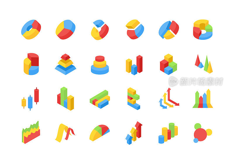 3d信息图形元素平面图标