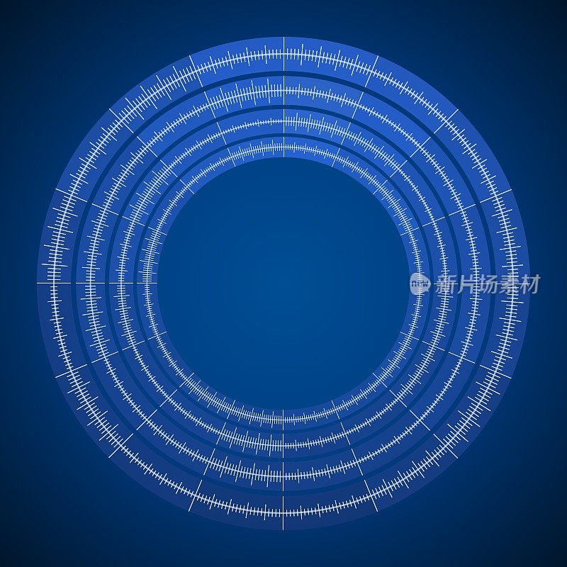 同心圆测量图案和复制空间