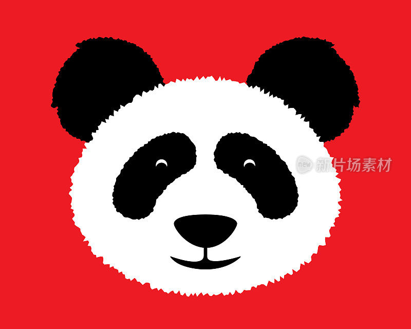 毛茸茸的熊猫脸图标