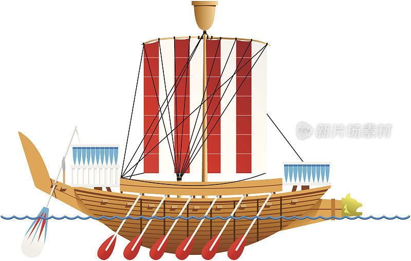 古埃及军舰。