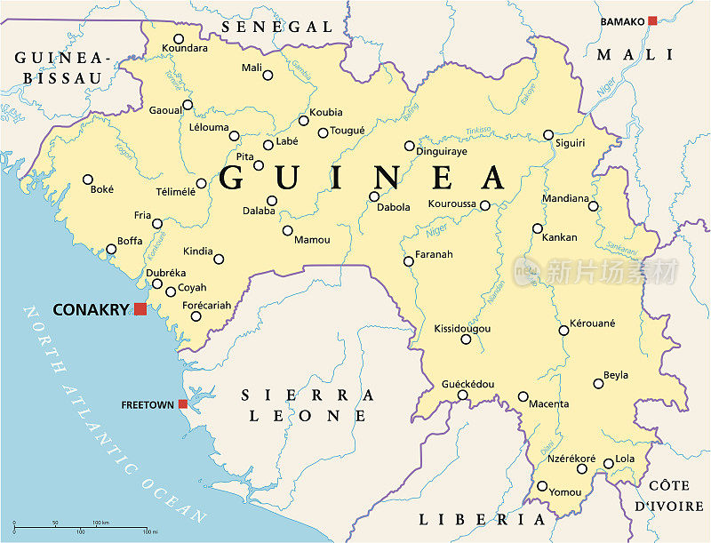 几内亚的政治地图