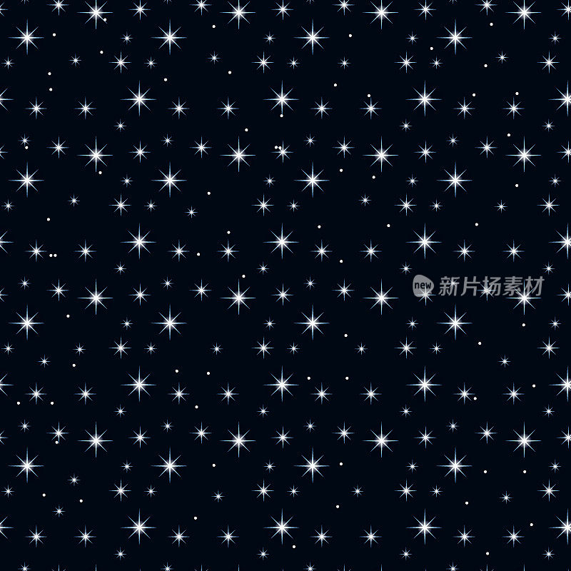无缝纹理的夜空与许多星星2