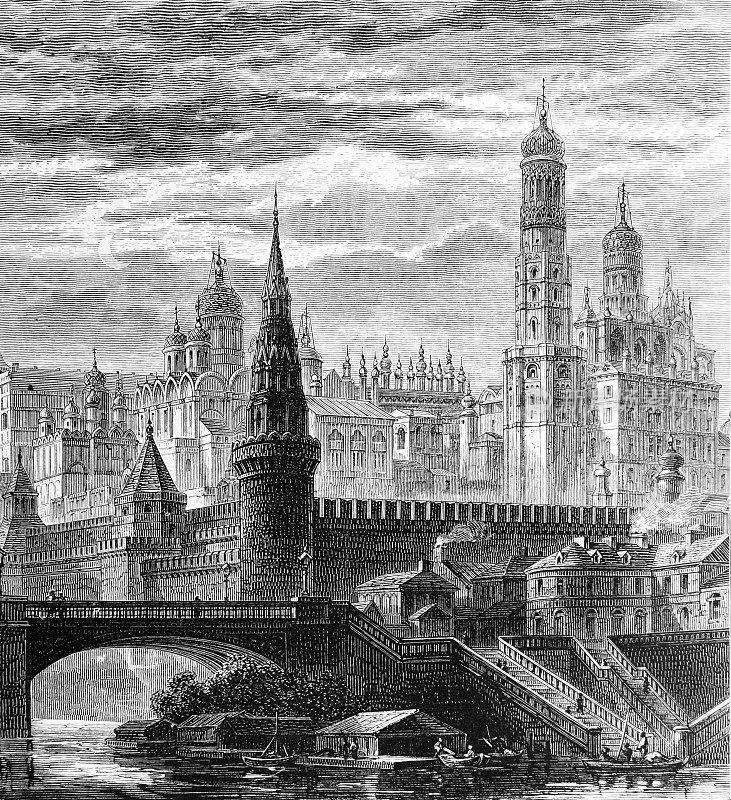 克里姆林宫和莫斯科的桥梁