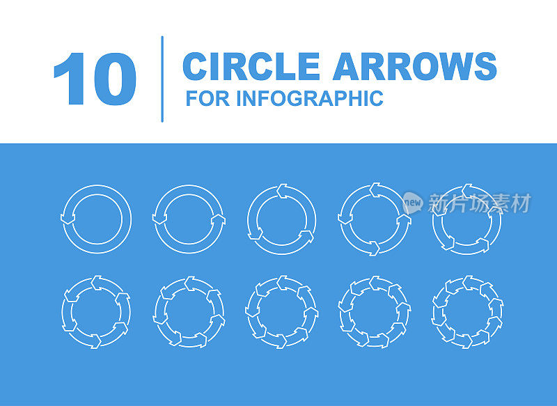 箭头圆的向量集合