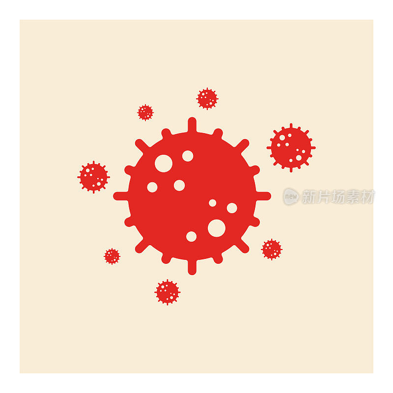 冠状病毒细菌病毒细胞图标