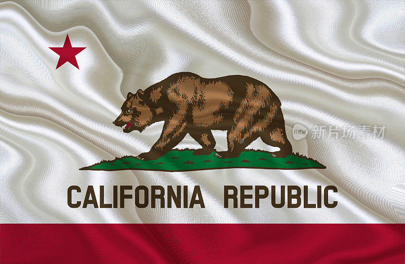 加州挥舞着国旗。