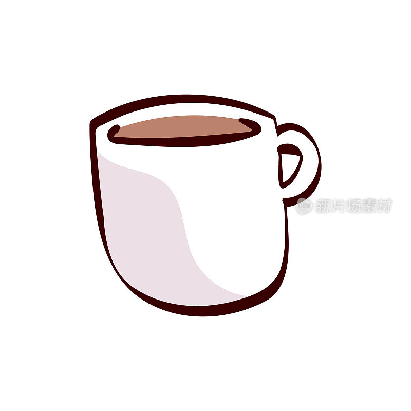 咖啡杯卡通插图