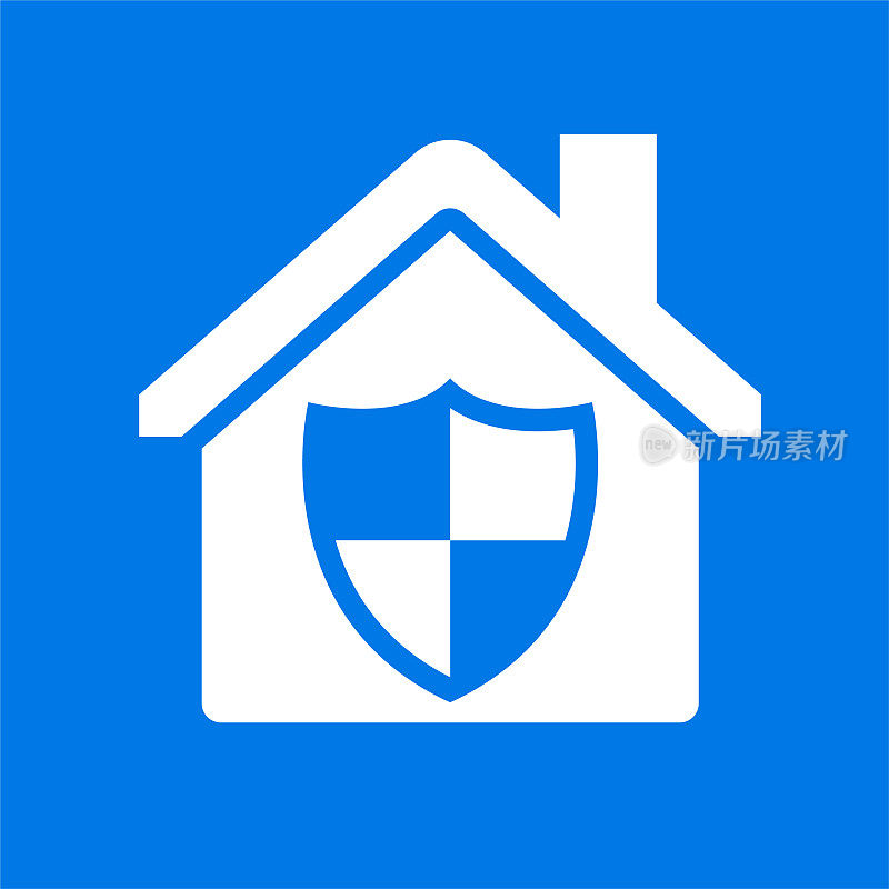家庭保险保护盾房子图标